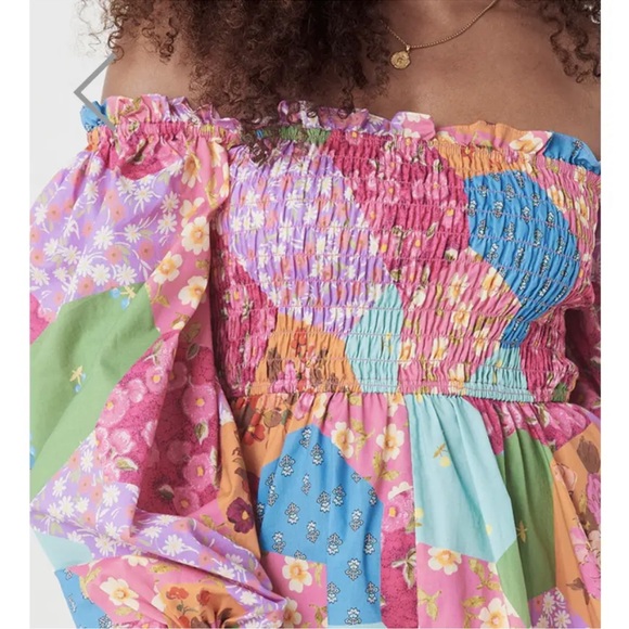 Trade/sell Spell Freda shirred mini dress XS 🌺💖🌈 - Picture 4 of 6